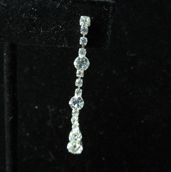 Vintage Crystal Earrings - Picture 2 of 2